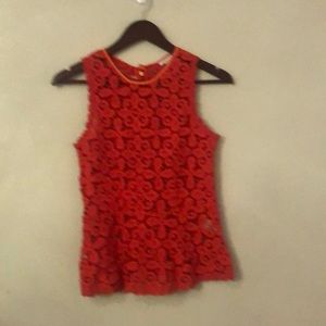 Intermix Lace peplum tank size P